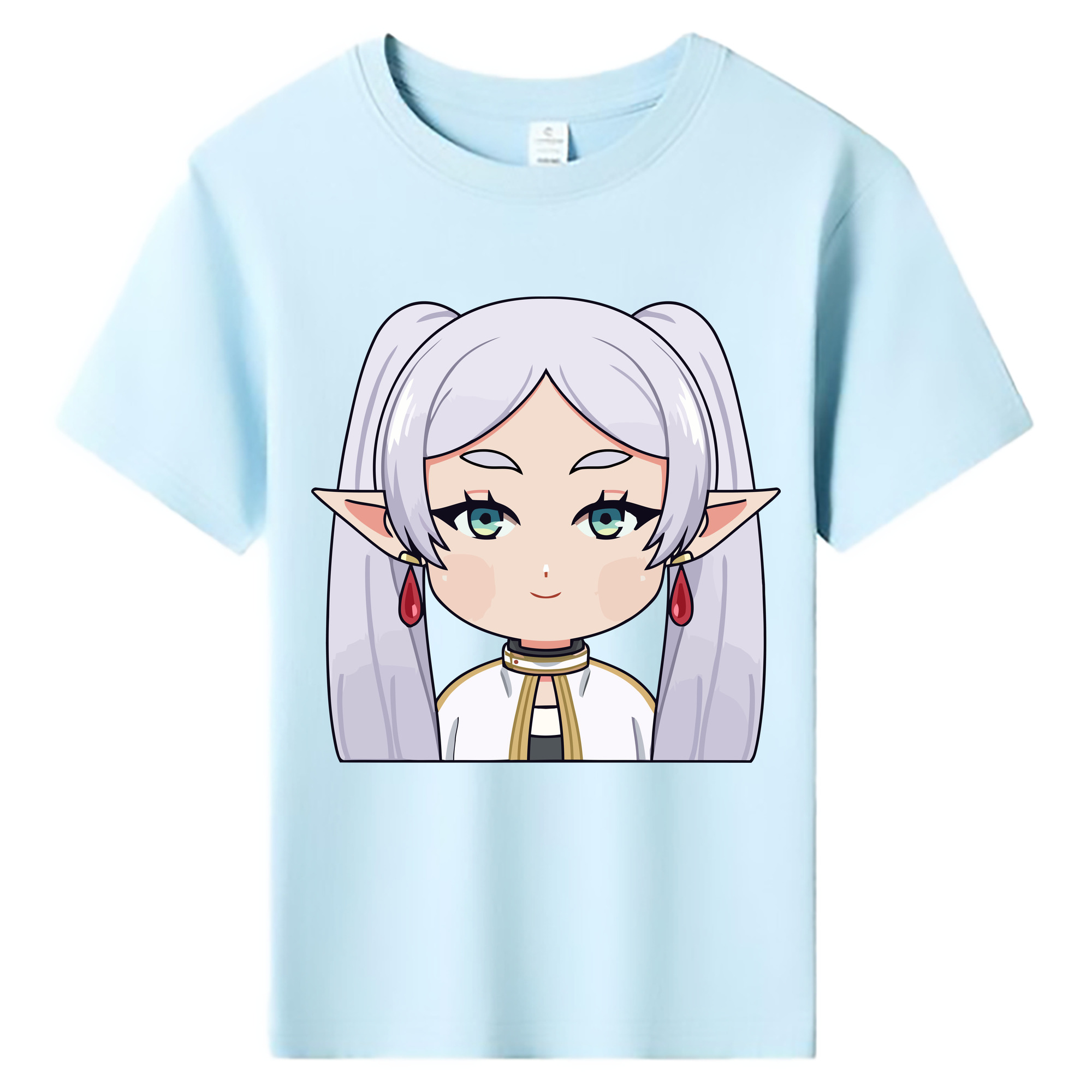 （画像用） 葬送のフリーレン Frieren 綿100％キッズTシャツ（フロントプリント）